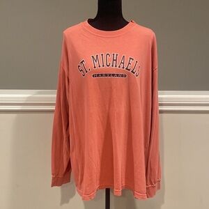St. Michaels Maryland Coral Weatherproof Pigment Dyed XL Longsleeve Shirt